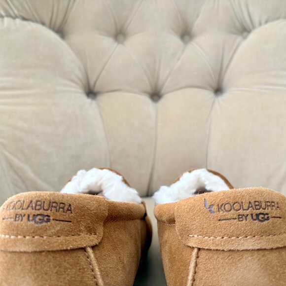 NEW Auth KOOLABURRA By UGG Men's Tipton 1105893 Chestnut Suede Moccasin Shoes - Picture 5 of 8